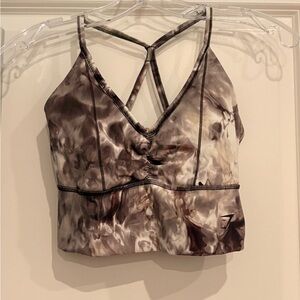 Gymshark Brown and Cream Sports Bra